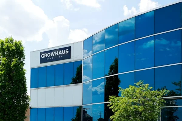 a building with glass windows