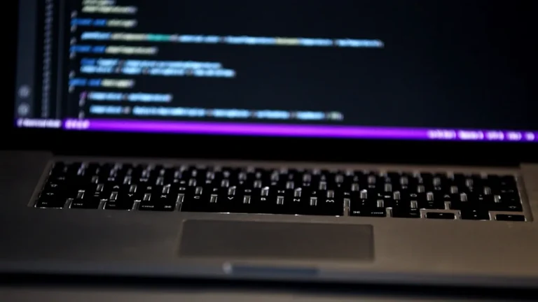 a close up of a laptop computer keyboard